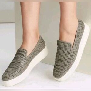 Vince Stafford Leather Slip On Platform Sneaker